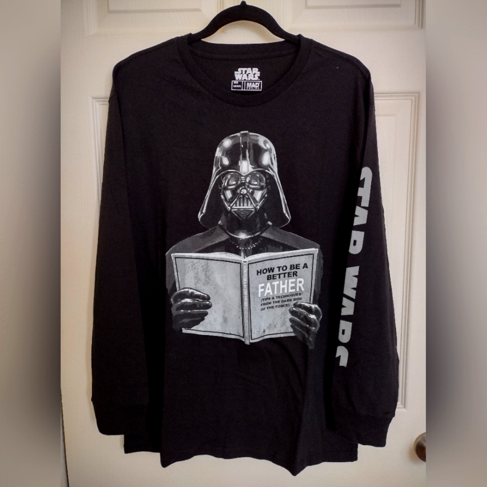 NWT Mad Engine Star Wars Darth Vader Long Sleeve Tee Shirt Sz Large